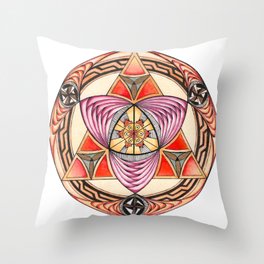 Pyramid Mandala Throw Pillow