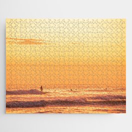 Sunset Surf Photograph Jigsaw Puzzle