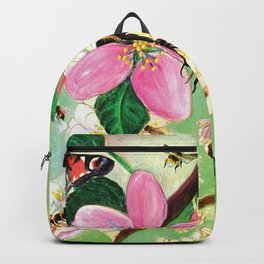 Tree for Bees and other pollinators Backpack | Honey, Beesart, Insect, Flower, Floweringtree, Spring, Flowers, Bugs, Nature, Pollinators 