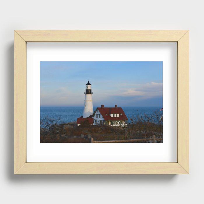 Portland Lighthouse Recessed Framed Print