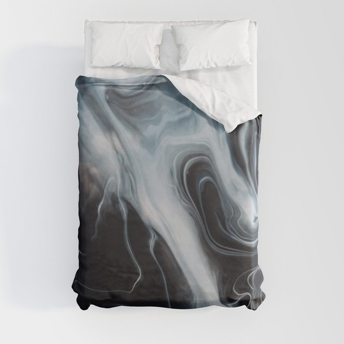Gravity I - Abstract Marble Duvet Cover by Galaxy Eyes | Society6