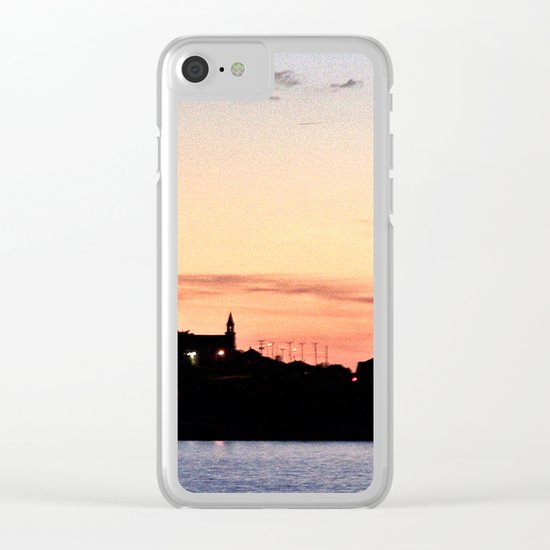 Lighthouse After Dark in La Martre Clear iPhone Case
