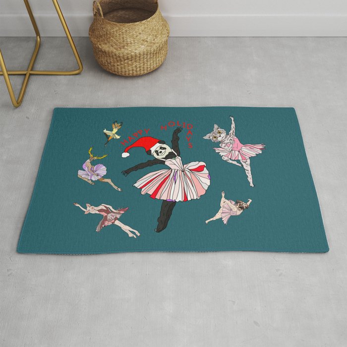 Hipster Holiday Ballerinas Rug