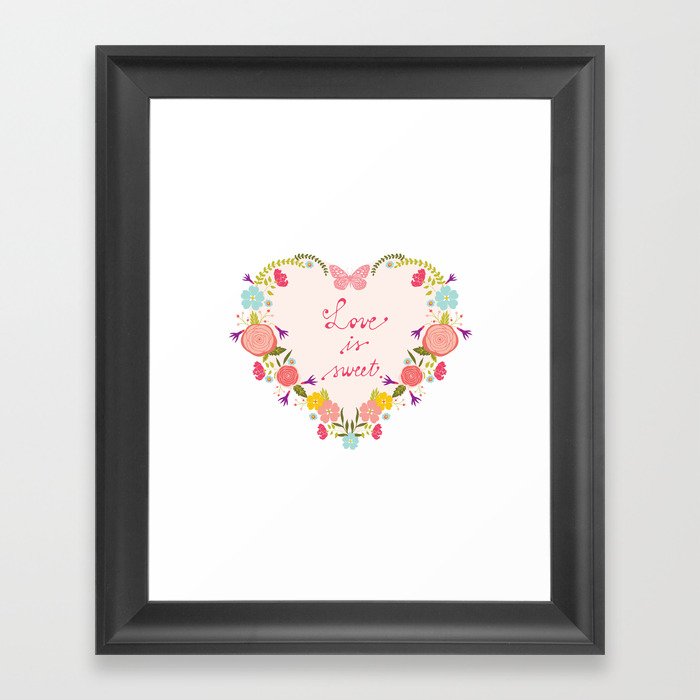 Love is Sweet Framed Art Print