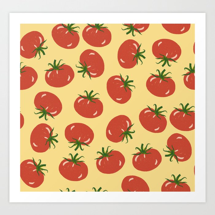 Tomato Lover - Yellow Art Print