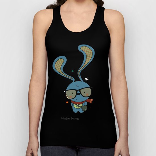 Hipster bunny Unisex Tank Top