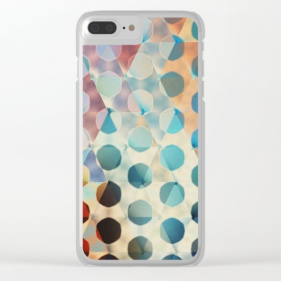 Circles on Triangles Antique Clear iPhone Case