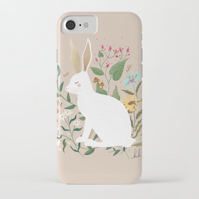 Folk Art Rabbit iPhone Case