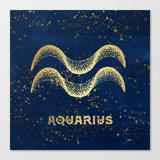Aquarius Zodiac Sign Canvas Print