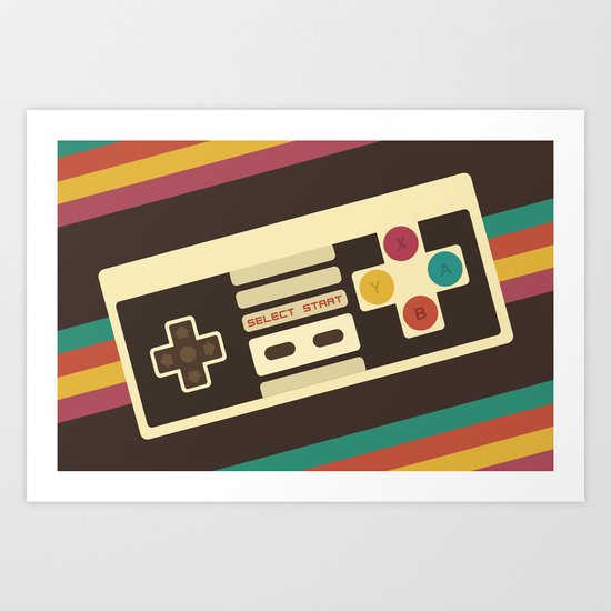Retro Video Game 2 Art Print