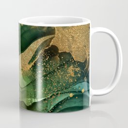 Mystic Mermaid Gold Glamour Marble Ocean Landscape Coffee Mug