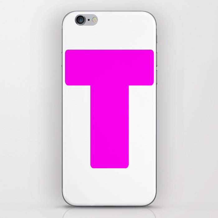 T (Magenta & White Letter) iPhone Skin