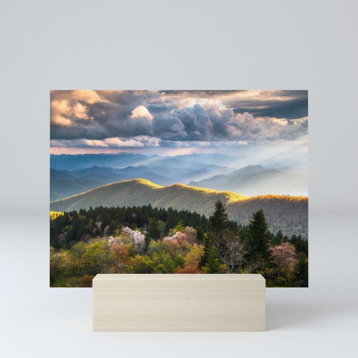 Blue Ridge Parkway NC Spring Mountains Scenic Landscape Photography Asheville North Carolina Mini Art Print