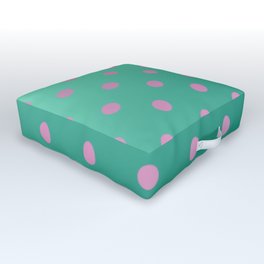 Polka Dot Love Pink and Blue Only For You Outdoor Floor Cushion