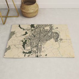 Cali City Map of Colombia - Vintage Rug