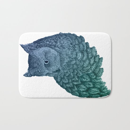 Ombre Owl II Bath Mat