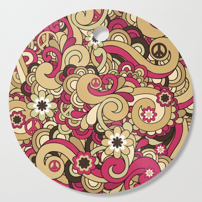 Vintage Hippie Swirl Pattern Cutting Board by k9printart ...
 Vintage Swirl Patterns