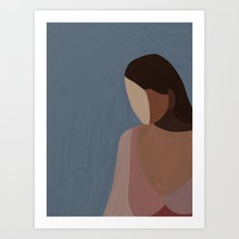 pondering - girl - Digital art | printable wall art Art Print