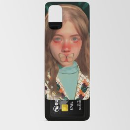 THE SECRET - DIGITAL PAINTING SAD GIRL PLANTS BUTTERFLY CRYING CRY PATTERN FEMININE LOVE COLLEGE Android Card Case