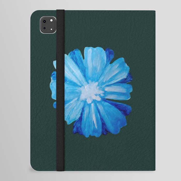 Retro blue Chicory flower iPad Folio Case