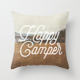 HAPPY CAMPER Throw Pillow