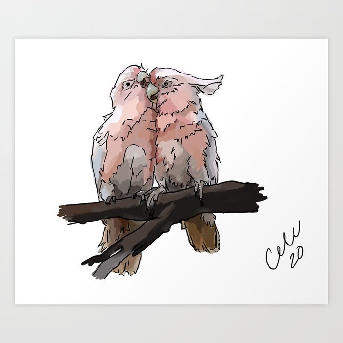 Pink Birds Art Print