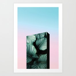 Skyline Urban Architecture Building Travel Pastel Sunset Surreal Collage Modern Abstract Art Print