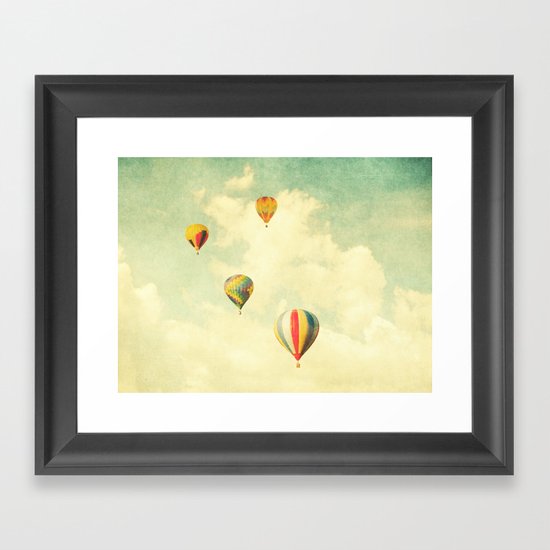 Drifting Balloons Framed Art Print