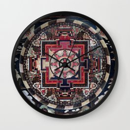 Buddhist Mandala Painting Tibetan Thangka Wall Clock