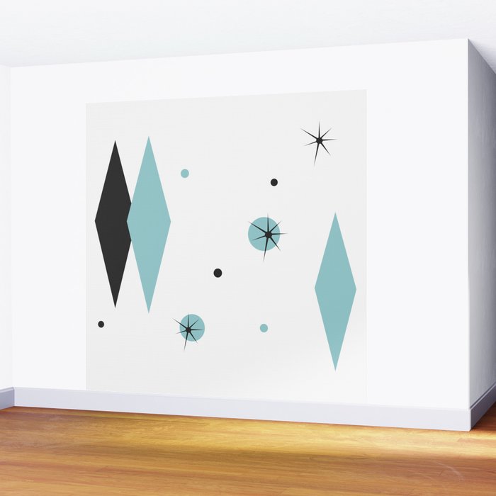 Vintage 1950s Mid Century Modern Design Wall Mural by ImagePixel