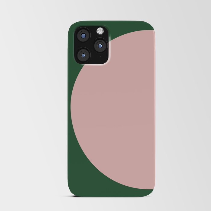 Margo Collection: Minimalist Modern Geometric Pink on Green iPhone Card Case