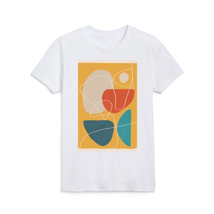 Minimal Colorful Abstract Shapes 11 Kids T Shirt