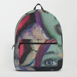 The Shock Backpack | Eyes, Scream, Zombie, Green, Pastel, Fanny, Scary, Painting, Terror, Undead 