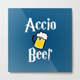 Accio Beer Metal Print | Book, Accio, Parody, Harry, Popculture, Lightning, Graphicdesign, Design, Movie, Wizard 