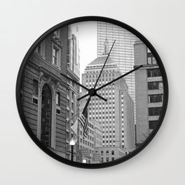 Park Plaza Wall Clock | Parkplaza, Boston, Digital, Black and White, Blackandwhite, Naturallyjess, Photo, Love, Hdr, Cityscape 
