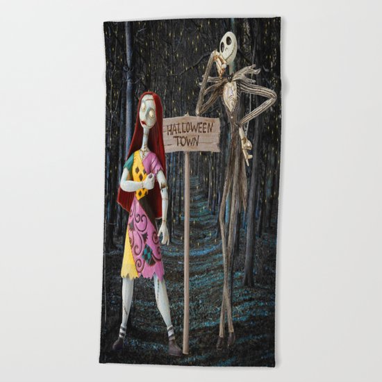 Halloween Town | Jack | Sally | Christmas | Nightmare Beach Towel