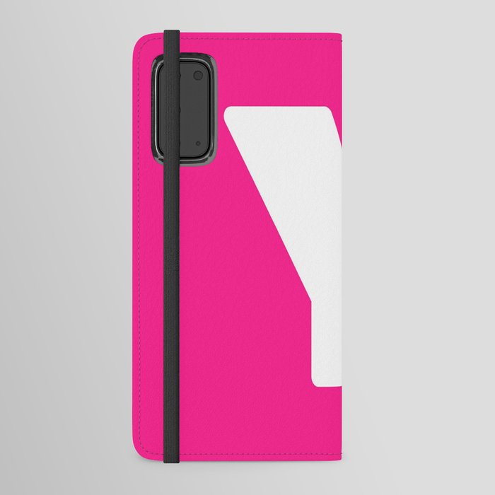 Y (White & Dark Pink Letter) Android Wallet Case