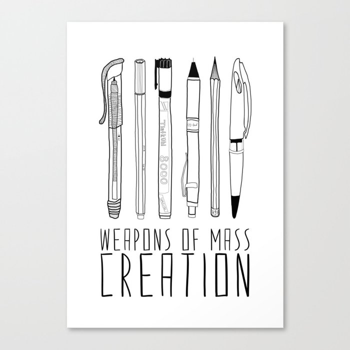 weapons of mass creation Canvas Print