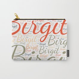 Birgit Carry-All Pouch | Wordcloudpositive, Femalebirgit, Graphicdesign, Womanbabygirl, Colorsfirstname, Horizontalamerica, Vidddiepublyshd, Birthdaypopular 