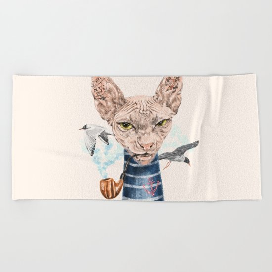 Sphynx Cat II Beach Towel