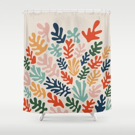 Matisse Colorful Cut Outs Mid Century Modern Art Shower Curtain