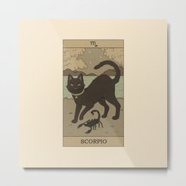 Scorpio Cat Metal Print