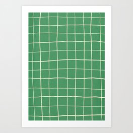 Green Check Art Print
