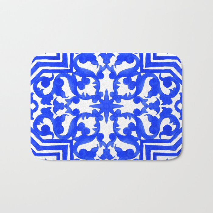 Portuguese azulejo tiles. Gorgeous patterns. Bath Mat