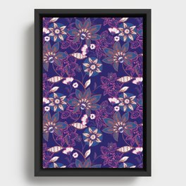 Boho Floral Framed Canvas