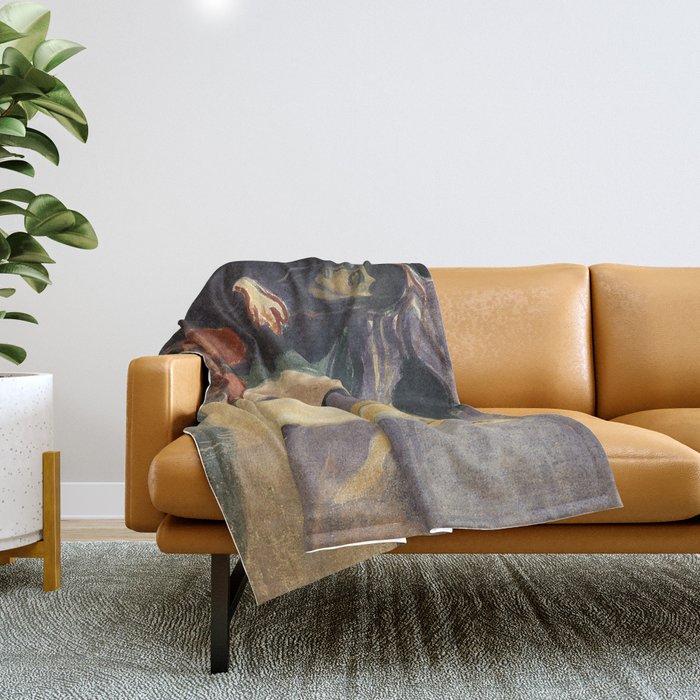 Edvard Munch Separation Throw Blanket