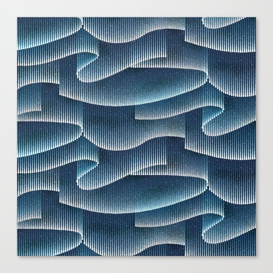 Aurora Borealis_Sky Blue Lights Canvas Print