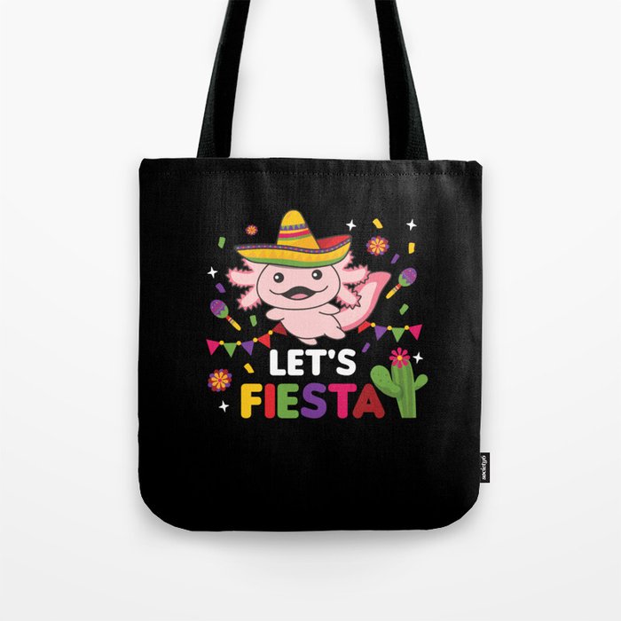 Axolotl Cinco De Mayo Cute Animals Lets Fiesta Tote Bag