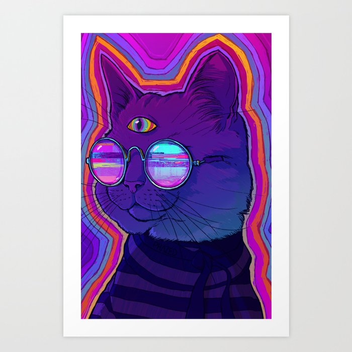 PHAZED Cat 2 Art Print