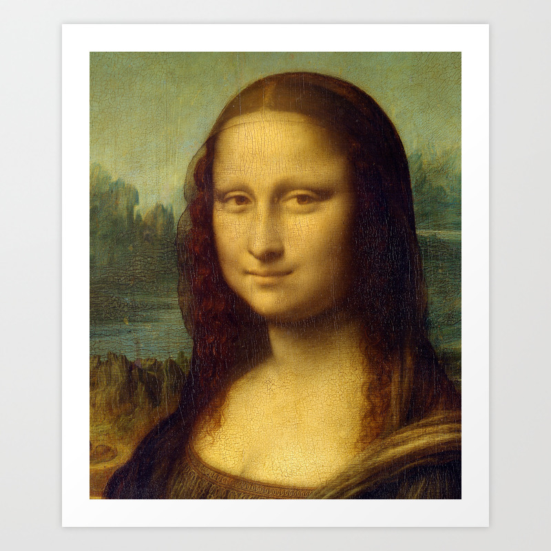 Mona Lisa Close Up By Leonardo Da Vinci Italian Art Art Print By
